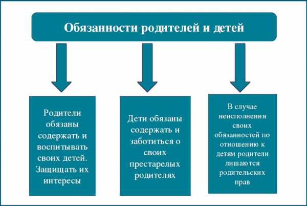 Составьте схему права и обязанности родителей по образованию детей